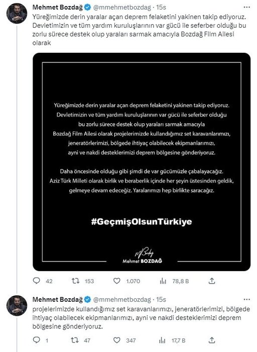 Yapımcı Mehmet Bozdağ duyurdu: Set karavanları ve jeneratörler yola çıktı