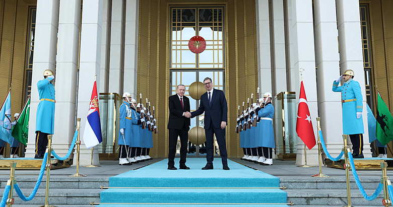 Başkan Erdoğan Sırbistan Cumhurbaşkanı Vucic’i resmi törenle karşıladı