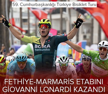 59. Cumhurbaşkanlığı Türkiye Bisiklet Turu’nda 3. etabın galibi Giovanni Lonardi!