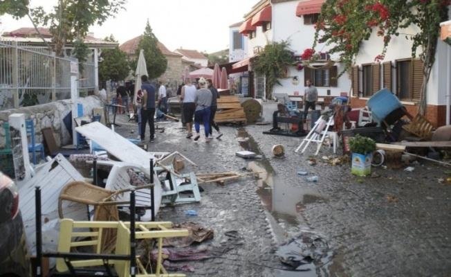 Sığacık’taki tsunamide suyun 2,30 metre yükselmesinin izleri belirlendi