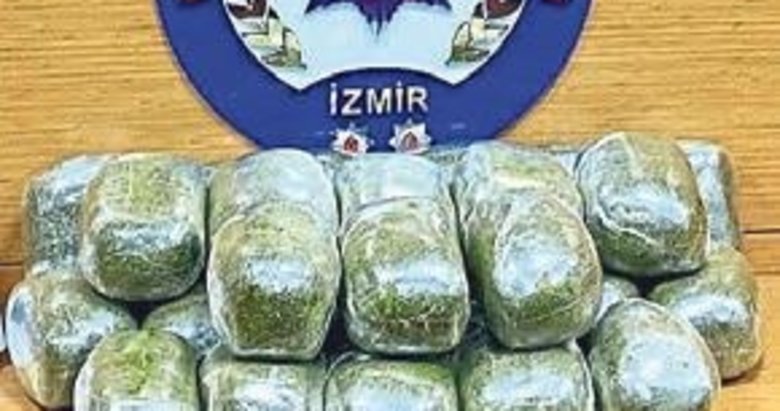Bir araçta 26 kilo bonzai ele geçirildi