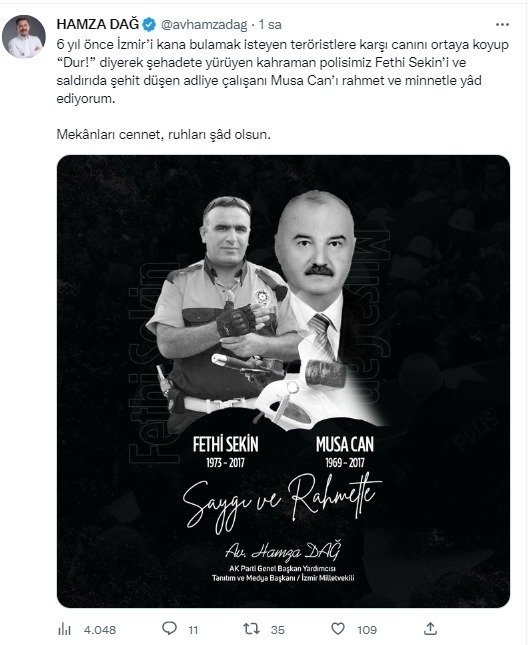 Fethi Sekin unutulmadı! Şehadetinin 6. yılında minnet ve özlemle…