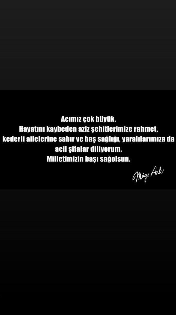 Ünlü isimlerden şehitlerimiz için taziye mesajları