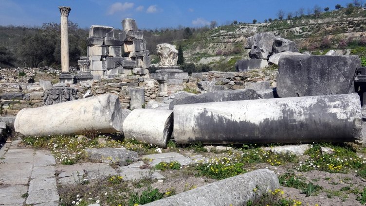 Muğla’da Roma İmparatoru’nun sütunları ayağa kaldırılacak