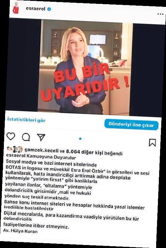 Esra Erol, yapay zeka kurbanı oldu