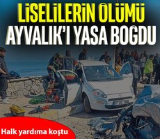 Liselilerin ölümü Ayvalık’ı yasa boğdu