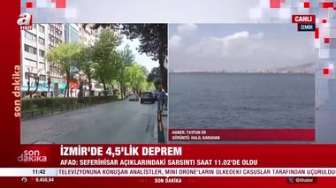Son dakika: İzmir’de 4,5 büyüklüğünde deprem