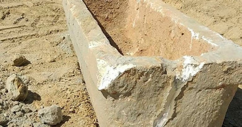 Manisa’da hızlı tren inşaatında lahit mezar ortaya çıktı
