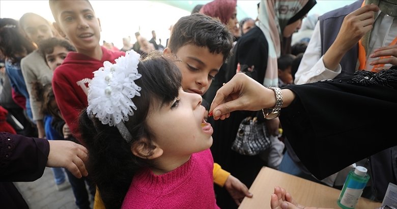 Gazze’de 602 bini aşkın çocuğa çocuk felci aşısı yapıldı