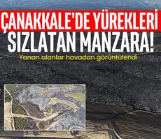 Çanakkale’de yanan alanlar yürek sızlattı!