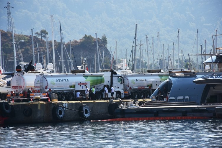 Muğla Marmaris’teki lüks yat ’Flying Fox’un deposu bir servete doluyor