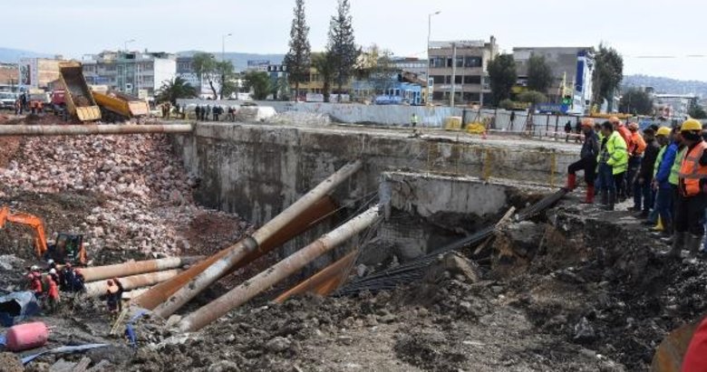 İzmir’de metro otopark inşaatındaki göçükte bir kişinin cansız bedenine ulaşıldı