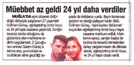 Behçet hastası eş katili Gökhan Günay, cezaevinde öldü