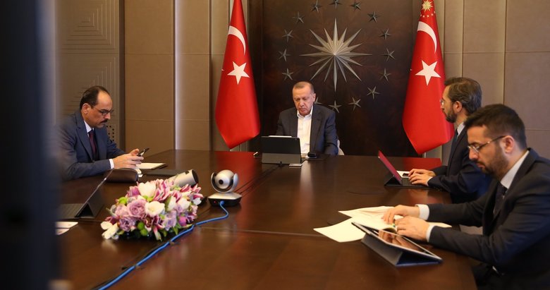 Son dakika: Başkan Erdoğan, MİT Başkanı Hakan Fidan ile video konferansla görüştü