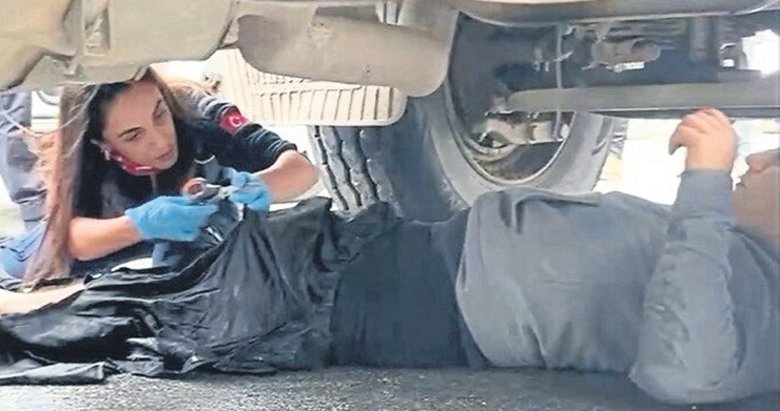 Aydın’da kamyonun altında kalan motosikletli ağır yaralandı