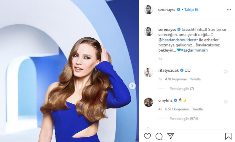 Cem Yılmaz Serenay Sarıkaya’nın fotoğrafına yaptığı yorumla aşkını ilan etti