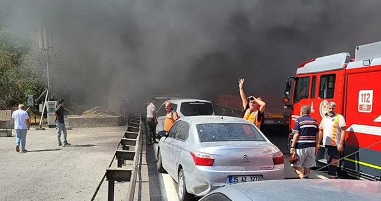 İzmir Bayraklı Tünelleri’nde korkutan yangın