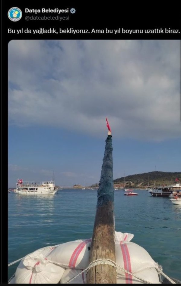 Datça Belediyesi’nin yağlı direk paylaşımına tepki