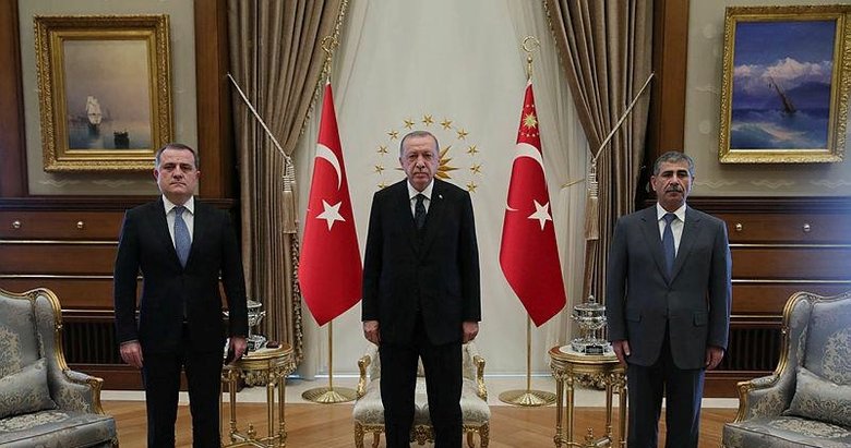 Başkan Erdoğan, Ceyhun Bayramov ile Zakir Hasanov’u kabul etti