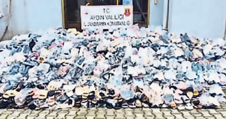 2 milyonluk sahte ayakkabı ele geçirildi