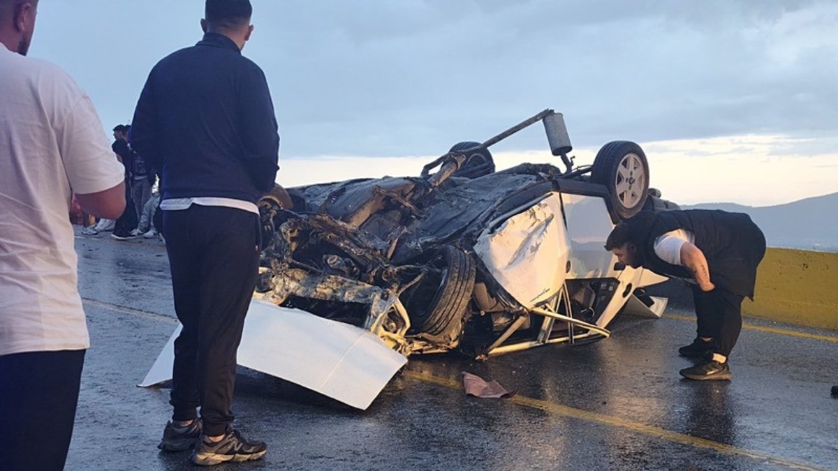 Muğla'da yürekler ağza geldi! Takla atan otomobil ters döndü