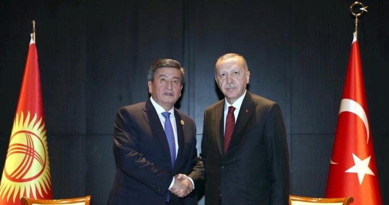Başkan Erdoğan, Kırgızistan Cumhurbaşkanı Sooronbay Ceenbekov ile görüştü