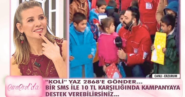 Miniklere karne hediyesi Esra Erol’dan