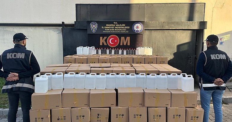 Manisa’da yılbaşı öncesi kaçak alkol operasyonu! 5 ton ele geçirildi