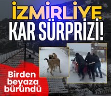Bayramın ilk gününde İzmirliye kar sürprizi!
