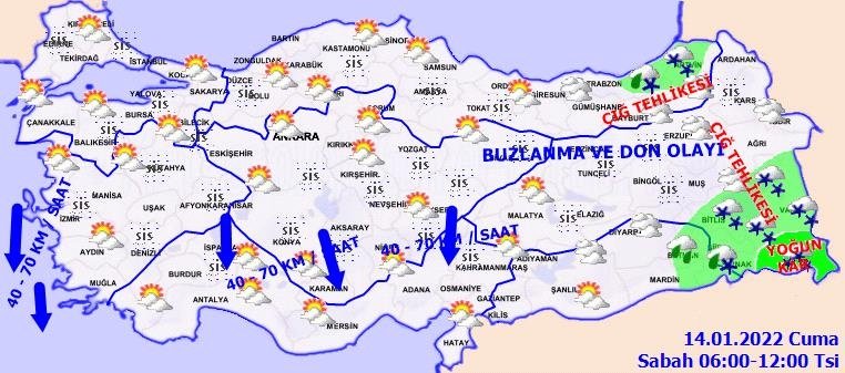 Meteoroloji il il açıkladı! Ege ve İzmir için kritik uyarı! 14 Ocak 2022 hava durumu raporu