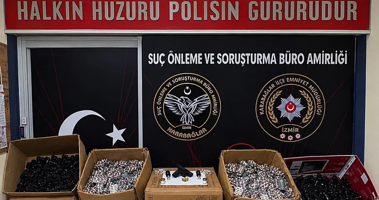İzmir’de uyuşturucu operasyonu! Binlerce ele geçirildi