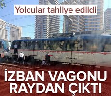 İzmir’de seyir halindeki İZBAN vagonu raydan çıktı: Yolcular tahliye edildi! O istasyona giriş çıkış durduruldu