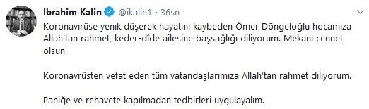 Son dakika: Ömer Döngeloğlu koronavirüsten vefat etti