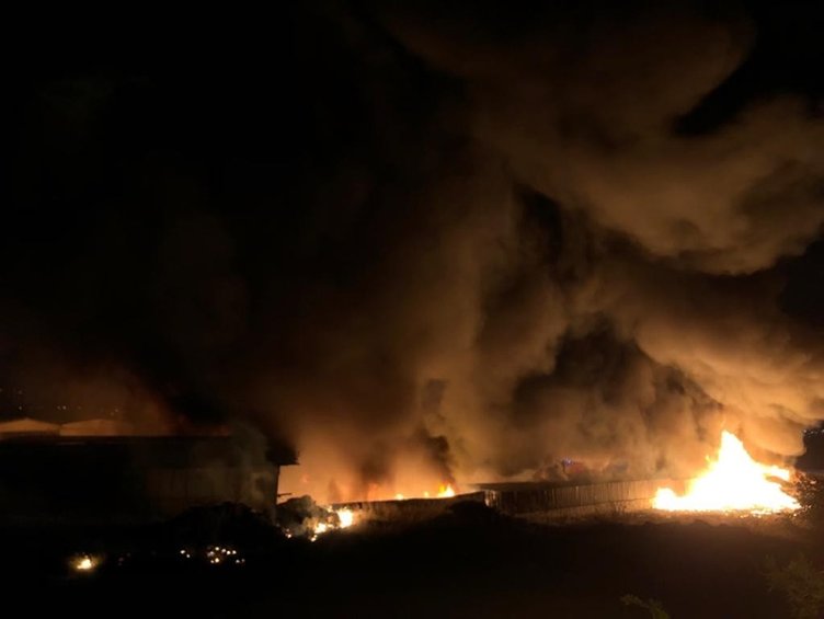 Denizli’de Organize Sanayi Bölgesi’nde korkutan yangın!