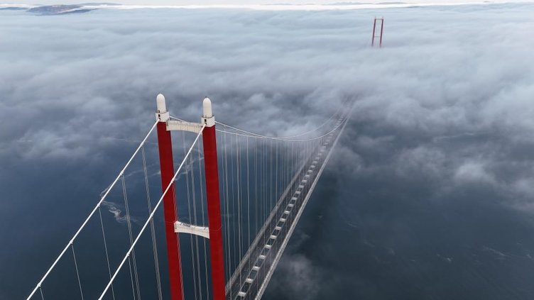 Sisler içinde kalan 1915 Çanakkale Köprüsü mest etti