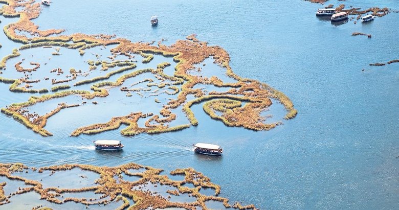 Doğa harikası sazlıklarda yolculuk