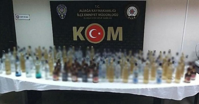 İzmir’de mekanlara satıyordu! 138 şişe sahte içki ele geçirildi