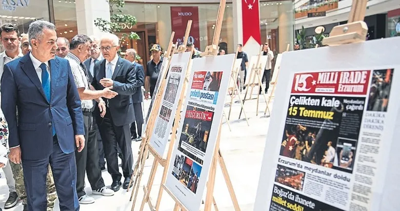 İzmir’de ‘15 Temmuz Manşetleri Gazetecilik Atölyesi Sergisi’ açıldı