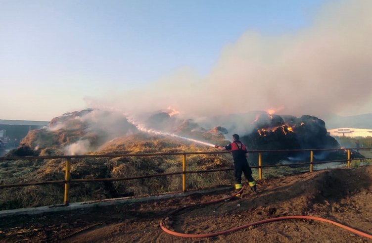 Muğla’da hayvancılık tesisinde korkutan yangın! Tonlarca yem ve saman kül oldu