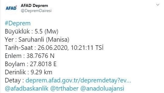 Manisa’da korkutan deprem! İzmir’de de hissedildi
