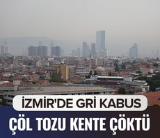 İzmir’de gri kabus! Çöl tozu kente çöktü