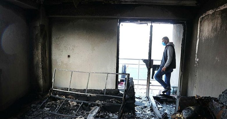 Fabrika yangınında alevlerin sıçradığı binada oturanlar dehşeti yaşadı