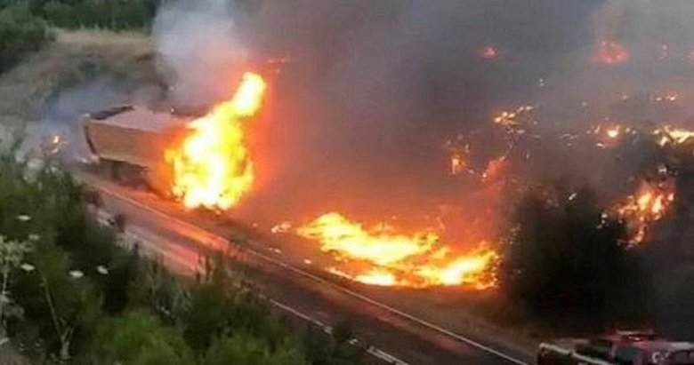 Kamyonda çıktı; ormana sıçradı! Manisa’da zamanında müdahale felaketi önledi