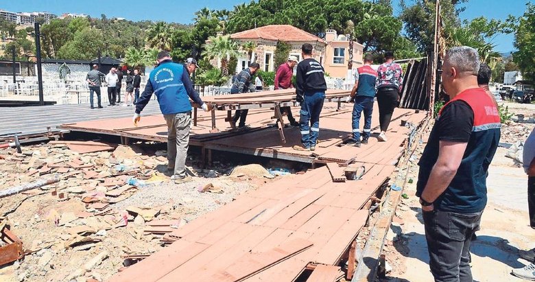 Yeni Asır yazdı belediye harekete geçti! Mühürlü yalıda jet yıkım