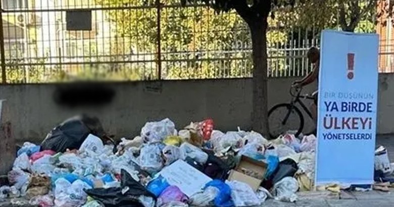 AK Parti’den İzmir’de pankartlı gönderme! Seçimde oyunuzu çöpe atmayın!