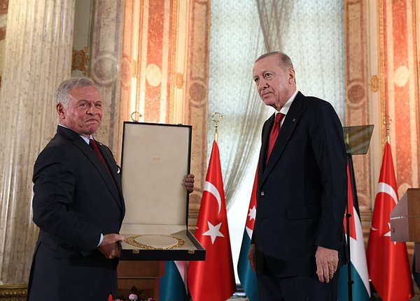Ürdün Kralı 2. Abdullah’tan Başkan Erdoğan’a Hüseyin Bin Ali Nişanı