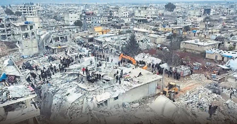 Suriye’de korkunç yıkım havadan görüntülendi
