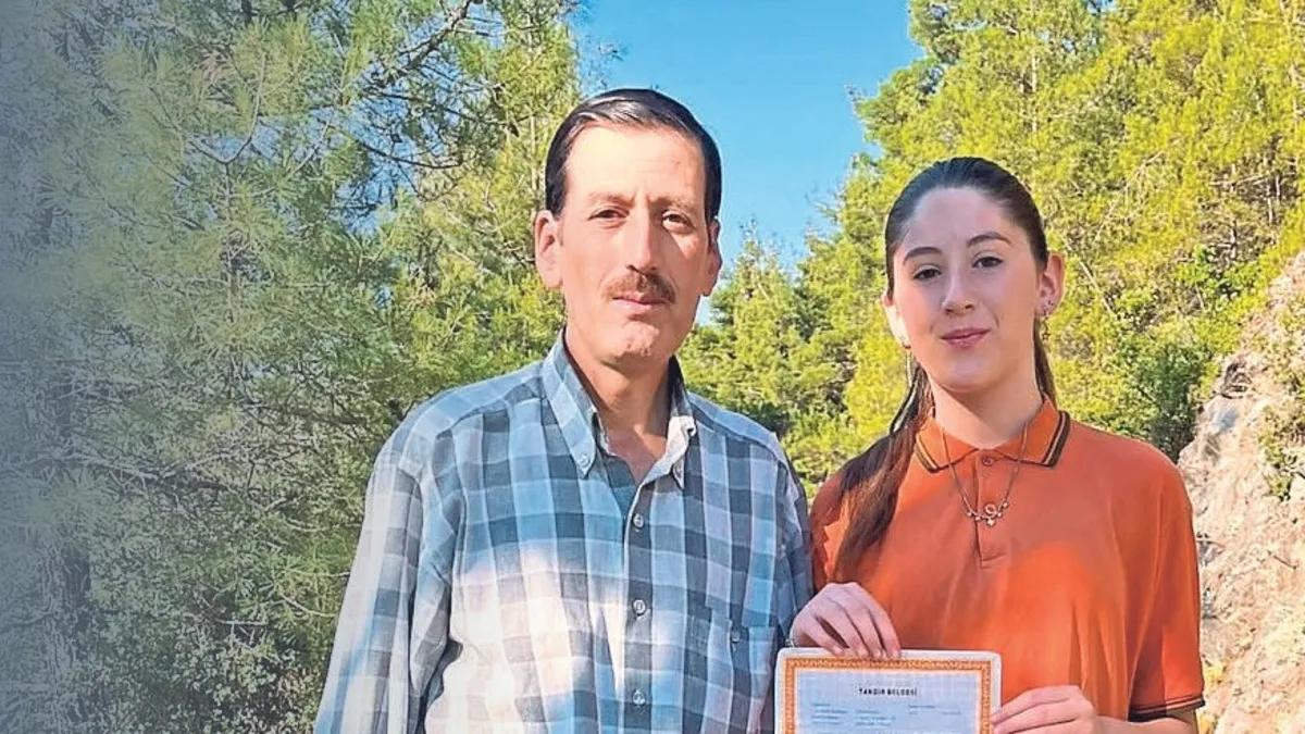 Muğla'da kızı için yol yaptıran babanın gurur günü