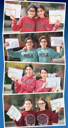 Bu okulda ikiz karne mutluluğu yaşanıyor