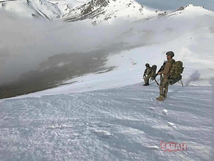 Karlı dağlarda terör operasyonu